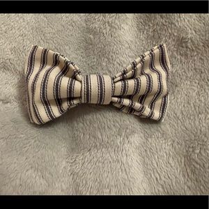 Handmade stripe bow hair clip